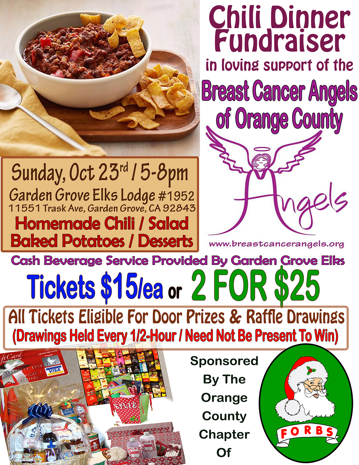 2022 Breast Cancer Angels Fundraiser Flyer